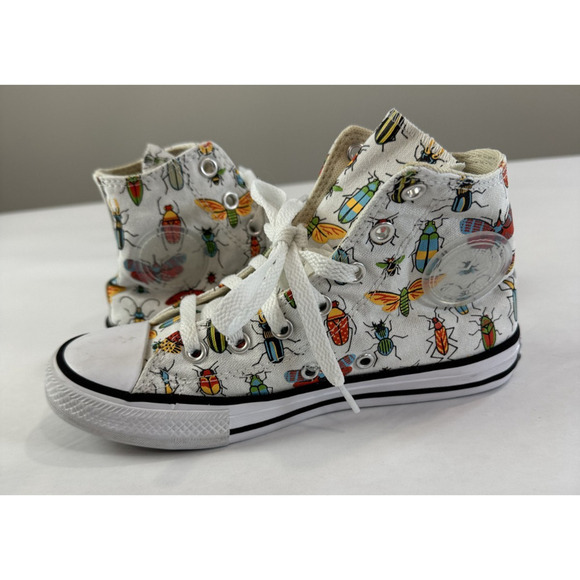 Chuck Taylor Converse High Top Sneakers A Bug's World Kids Science Fair Size 2 - Picture 3 of 10